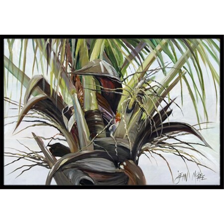 Carolines Treasures Top Palm Tree Indoor and Outdoor Mat- 18 x 27 in. JMK1130MAT